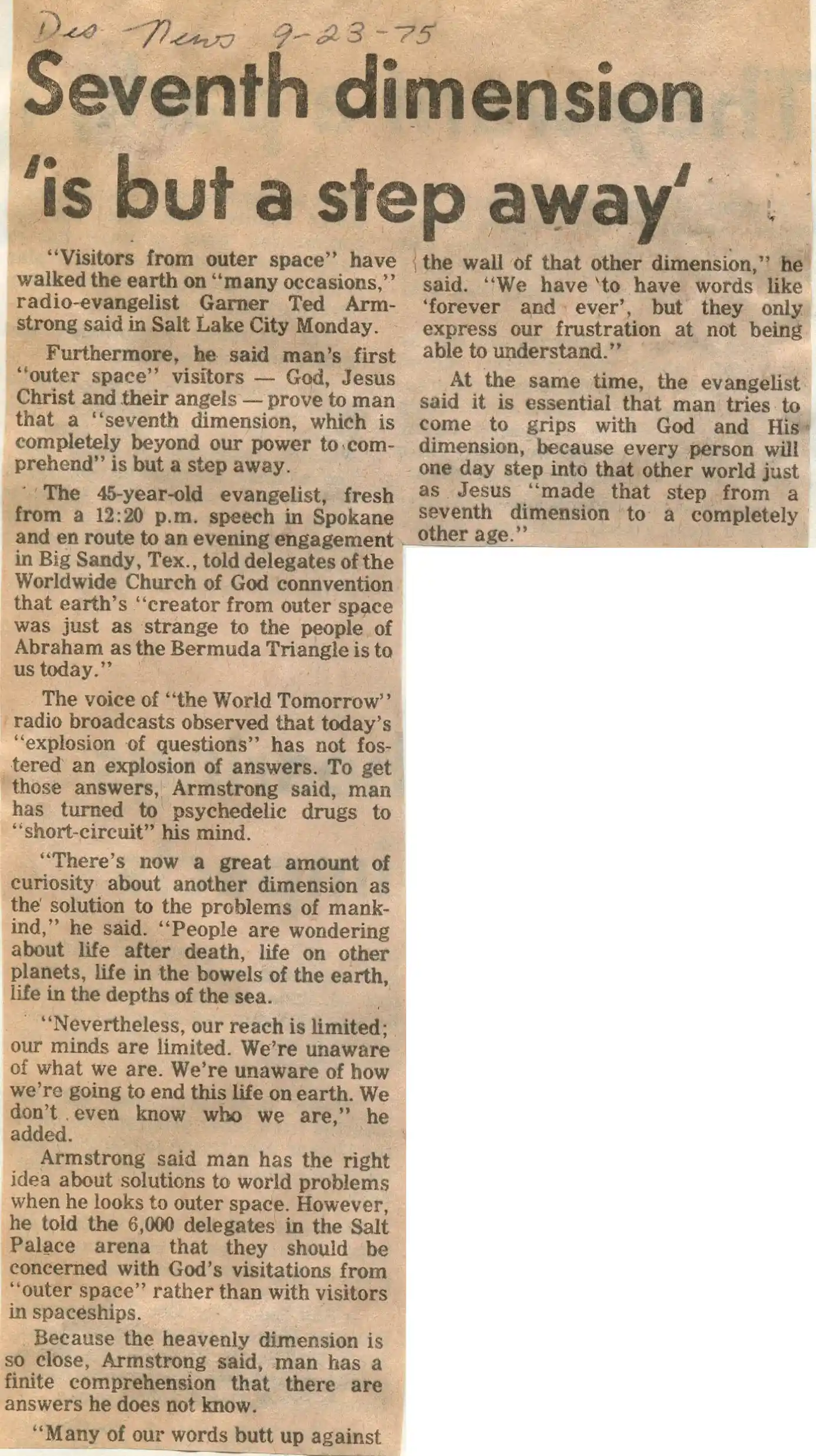 Deseret News, SLC, UT, 9-23-75